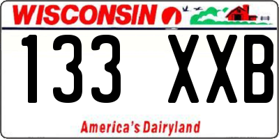 WI license plate 133XXB
