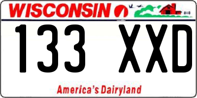 WI license plate 133XXD