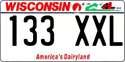 WI license plate 133XXL