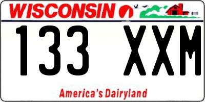 WI license plate 133XXM