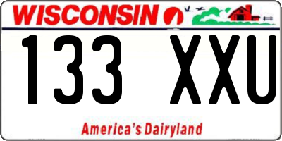WI license plate 133XXU