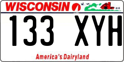 WI license plate 133XYH