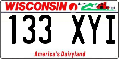 WI license plate 133XYI