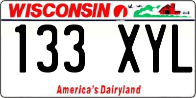 WI license plate 133XYL