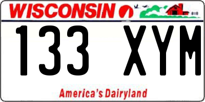 WI license plate 133XYM