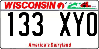WI license plate 133XYO