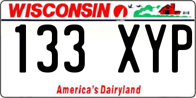 WI license plate 133XYP