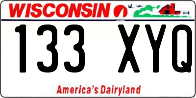 WI license plate 133XYQ