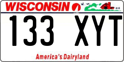 WI license plate 133XYT