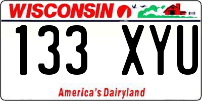 WI license plate 133XYU