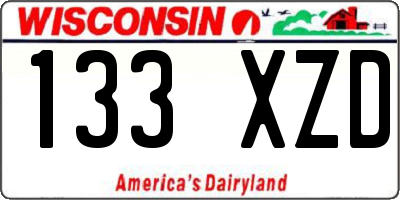 WI license plate 133XZD