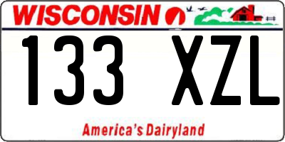 WI license plate 133XZL