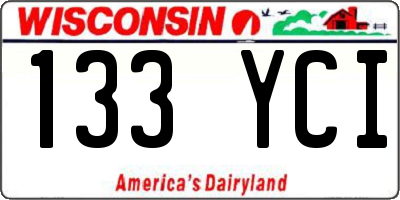 WI license plate 133YCI