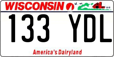 WI license plate 133YDL