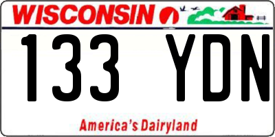WI license plate 133YDN