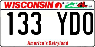 WI license plate 133YDO