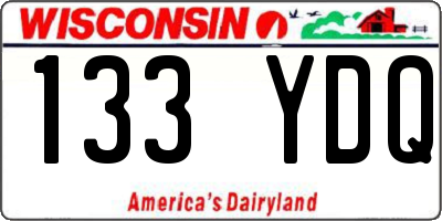 WI license plate 133YDQ