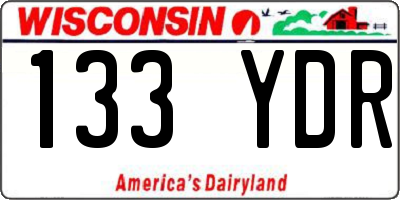 WI license plate 133YDR