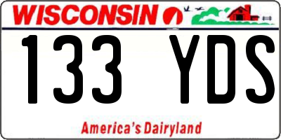 WI license plate 133YDS