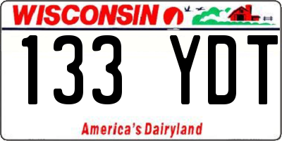 WI license plate 133YDT