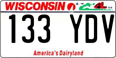 WI license plate 133YDV