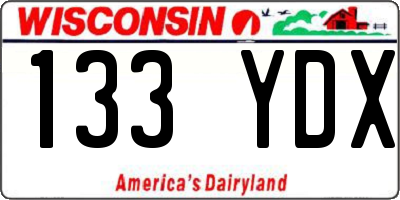 WI license plate 133YDX
