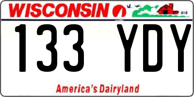WI license plate 133YDY