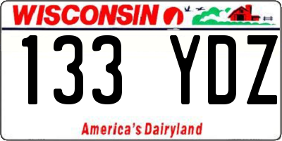 WI license plate 133YDZ