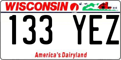 WI license plate 133YEZ