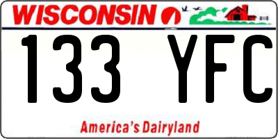 WI license plate 133YFC