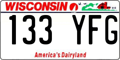 WI license plate 133YFG