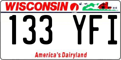 WI license plate 133YFI