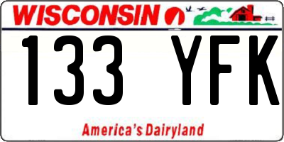 WI license plate 133YFK