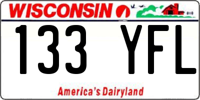 WI license plate 133YFL