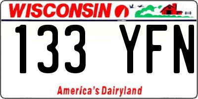 WI license plate 133YFN