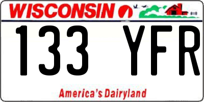 WI license plate 133YFR