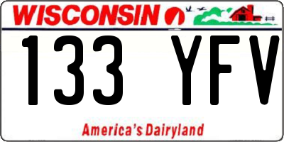 WI license plate 133YFV