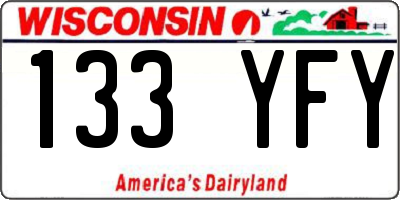 WI license plate 133YFY