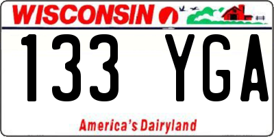 WI license plate 133YGA