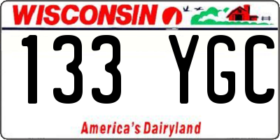 WI license plate 133YGC