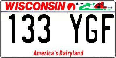 WI license plate 133YGF