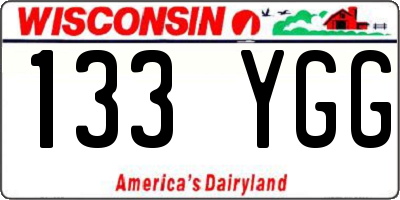 WI license plate 133YGG