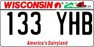 WI license plate 133YHB