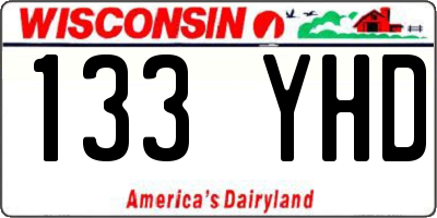 WI license plate 133YHD