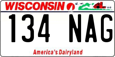 WI license plate 134NAG