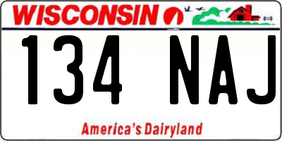 WI license plate 134NAJ