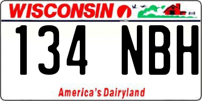 WI license plate 134NBH