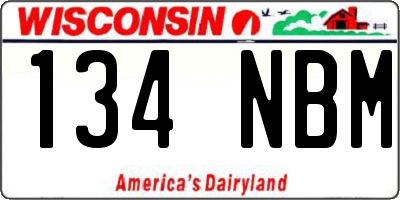 WI license plate 134NBM