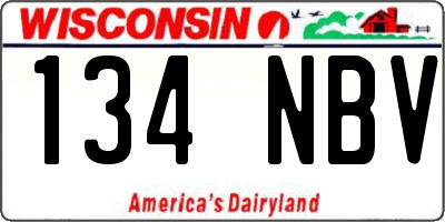 WI license plate 134NBV