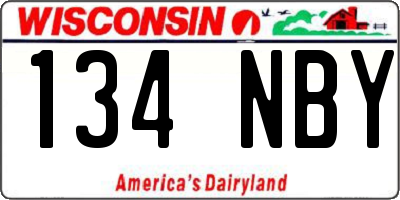 WI license plate 134NBY